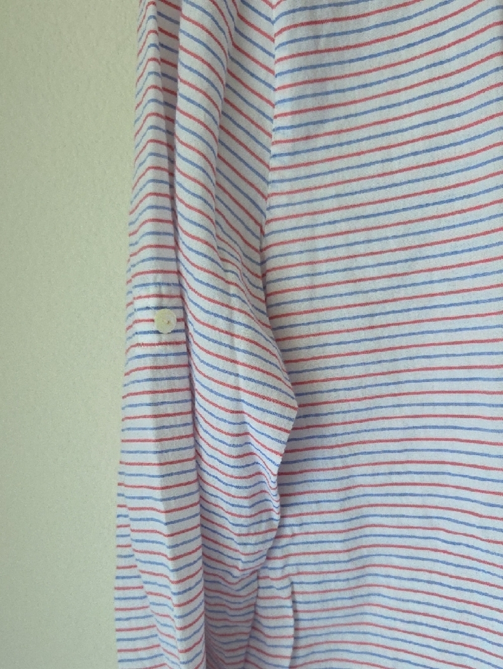 J. Crew Pink and Blue Striped Shirt Button Placket 100% Cotton Sz 12 Lightweight - Picture 7 of 15